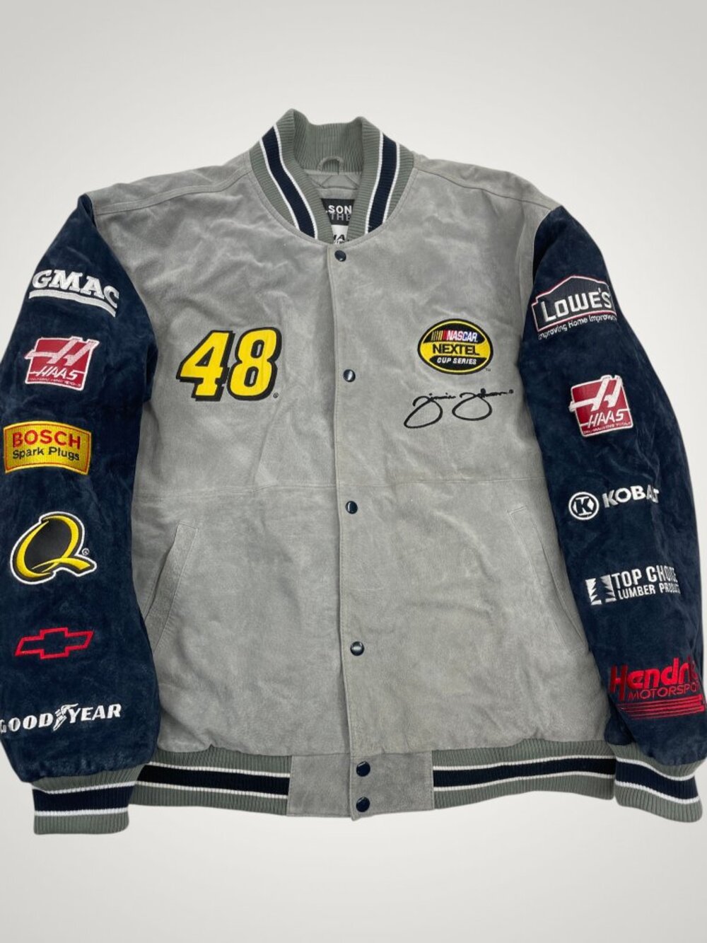 NASCAR Jimmie Johnson Chase Authentics Vintage Suede Leather Jacket Men's 2XL